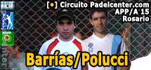 Gran triunfo en Rosario de Barr&iacute;as-Polucci ante Galiano-Pezzatti