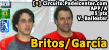 Del subcampeonato de La Plata al campeonato de Ballester. Festejan Britos-Garc&iacute;a