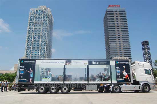 El Padel del PPT en cami&oacute;n y por las calles de Barcelona