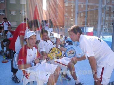 La pareja 2 de Chile en un descanso (foto: Padelcenter.com)