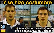 Juan y Bela consiguen su tercer t&iacute;tulo consecutivo en Castellon